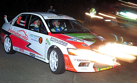 Kim Madsen og Kasper Sørensen har kørt deres Mitsubishi op blandt landets bedste rallymandskaber